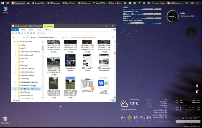 weather updates on a Windows Desktop with Rainmeter