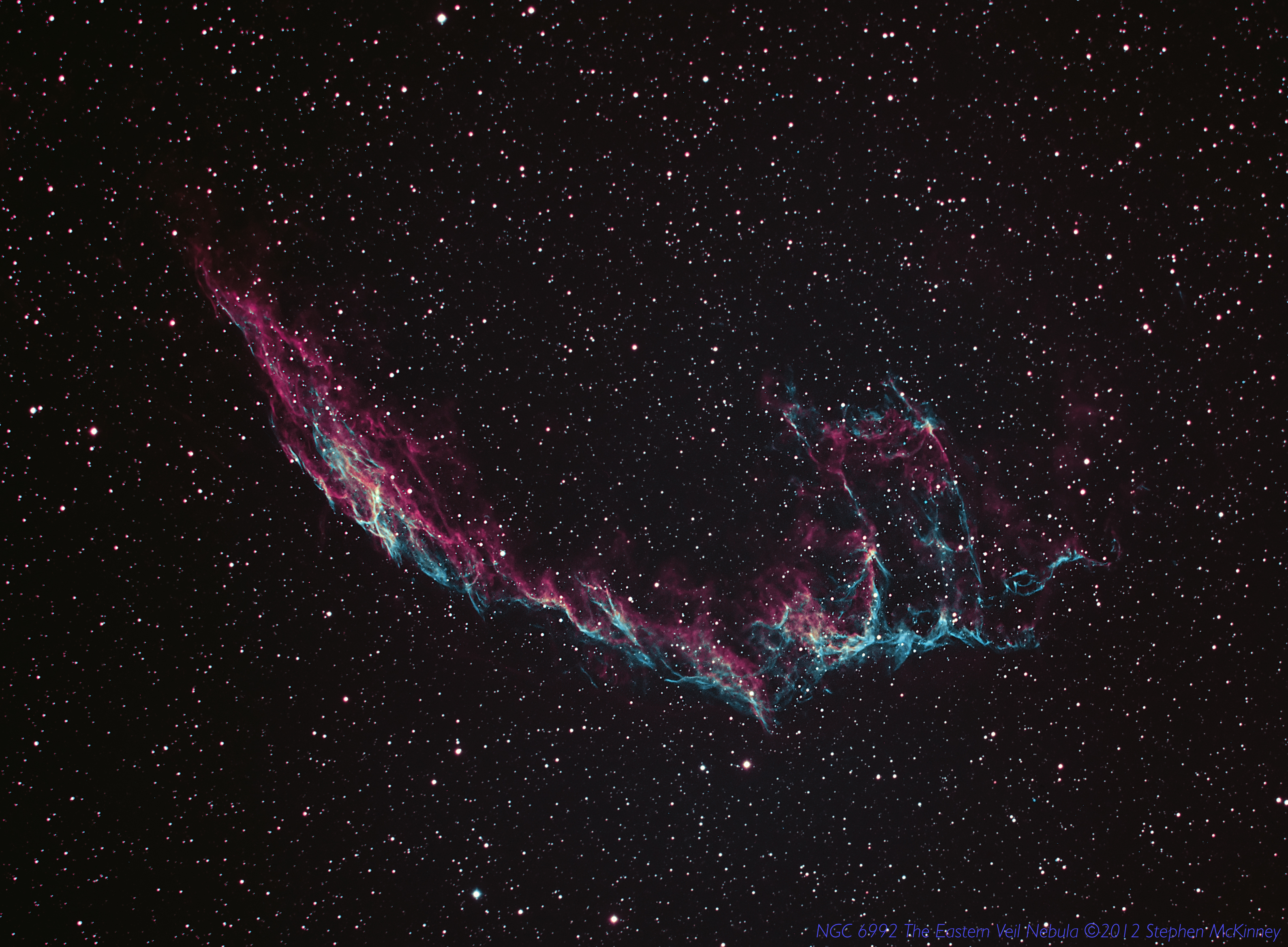Veil Nebula, Super Nova Remnant by Steve McKinney