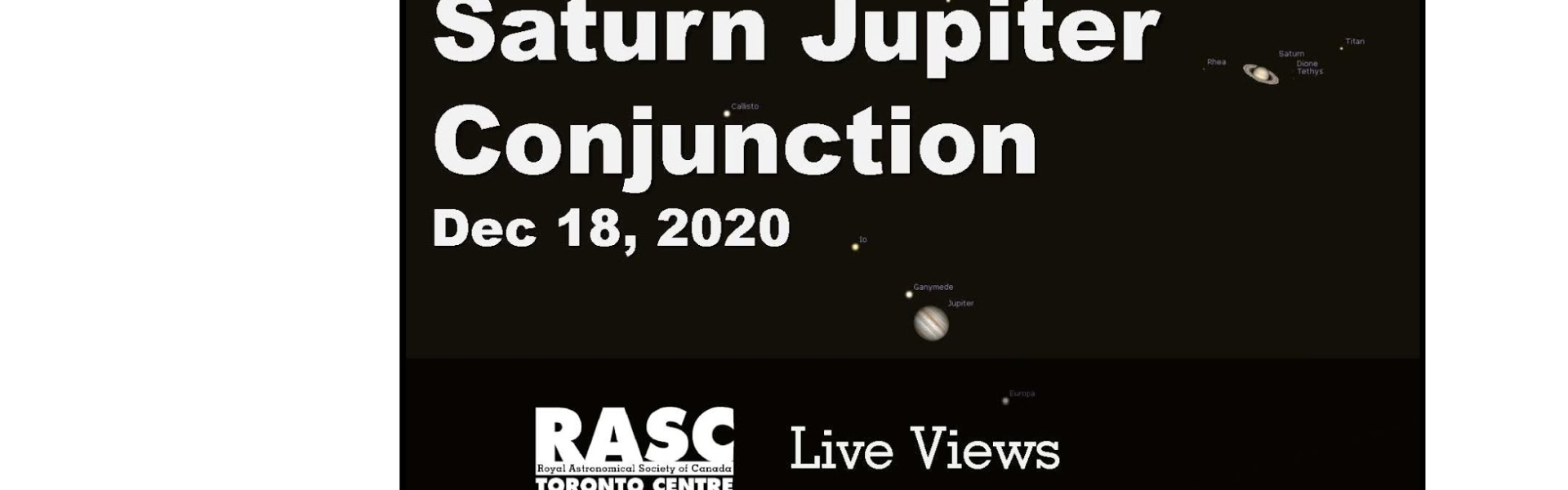 Saturn and Jupiter Conjunction Live, December 18, 2020
